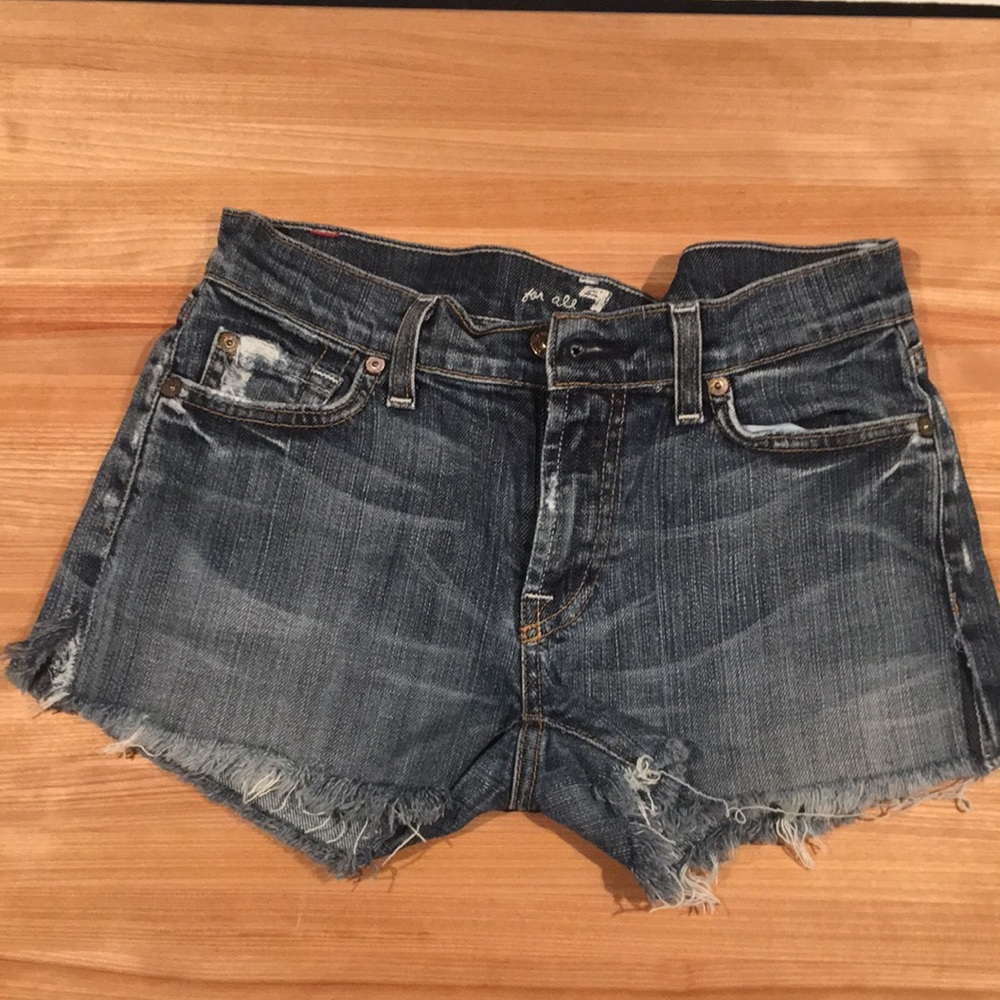7 For all Mankind Jean Shorts (Size 27)